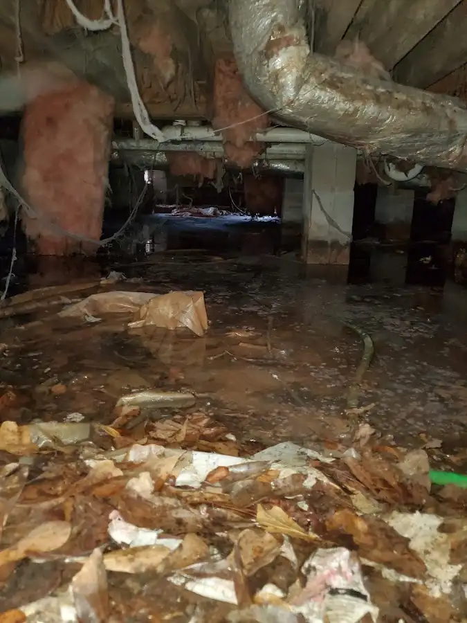 Crawl space flood assessment for Commercial Water Damage Restoration in Augusta